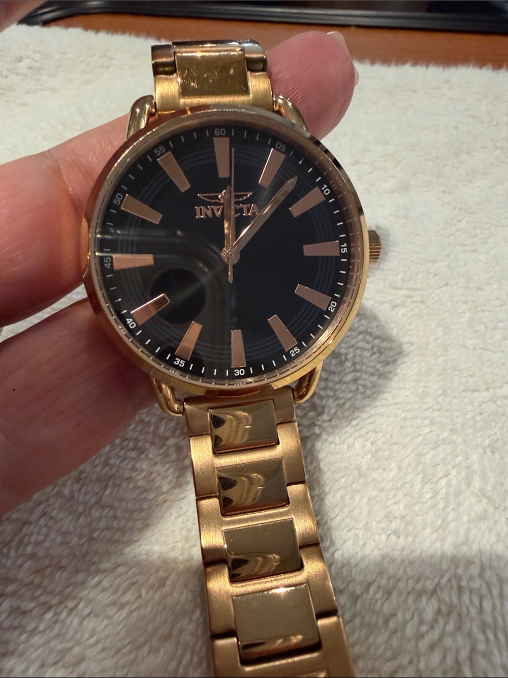 Invicta Gold and Black Bracelet Watch